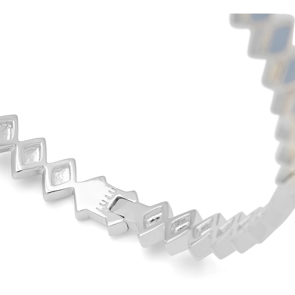 LULU Copenhagen Confetti Bangle - SilverplaterÀd Bracelets Skyride Blue