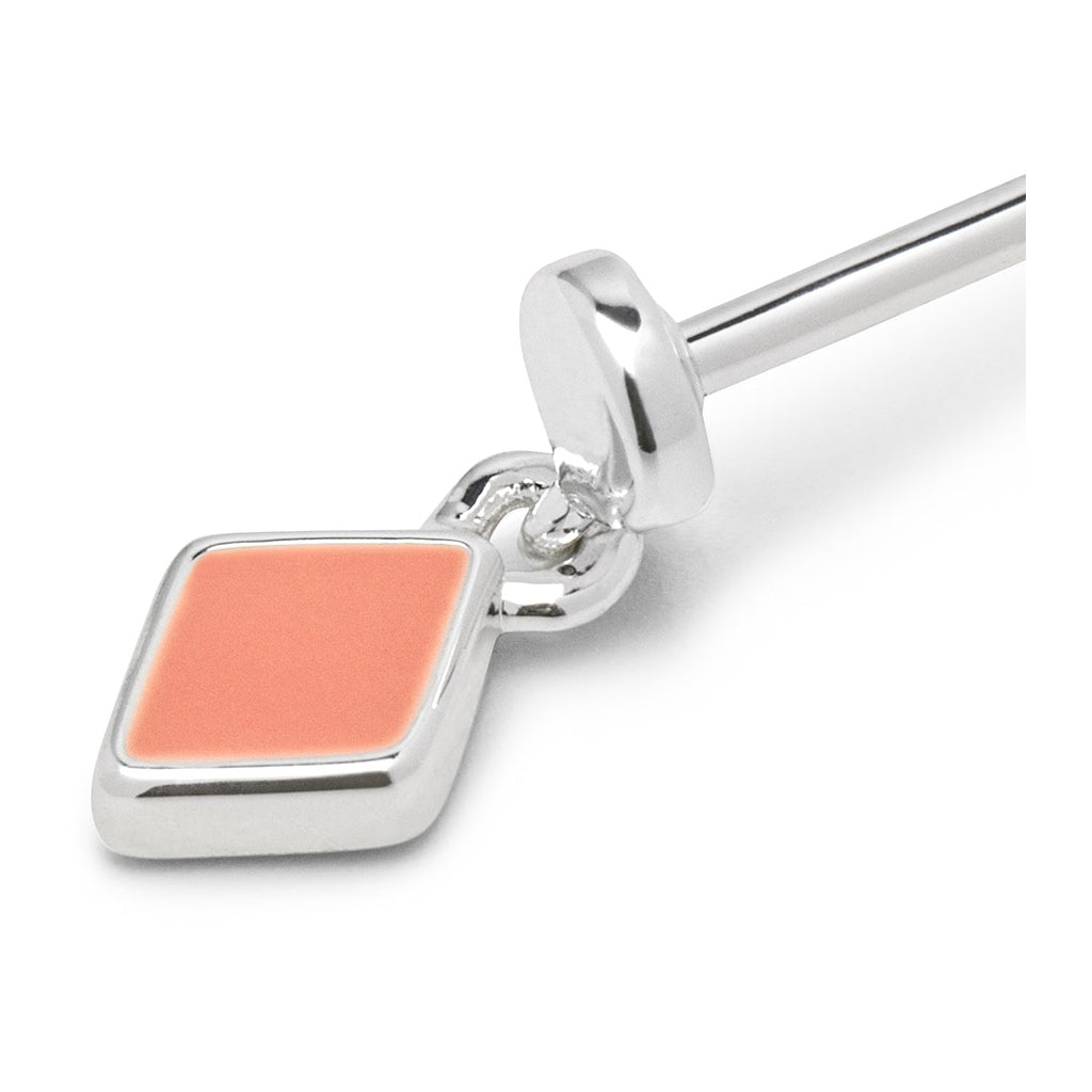 LULU Copenhagen Confetti Dangling örhänge 1 st silverpläterad Ear stud, 1 pcs Burnt Coral
