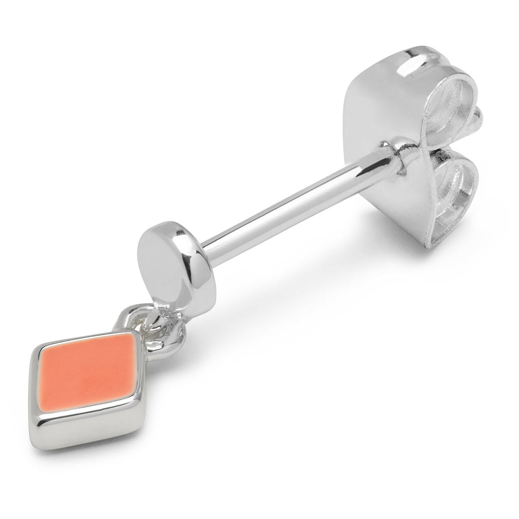 LULU Copenhagen Confetti Dangling örhänge 1 st silverpläterad Ear stud, 1 pcs Burnt Coral