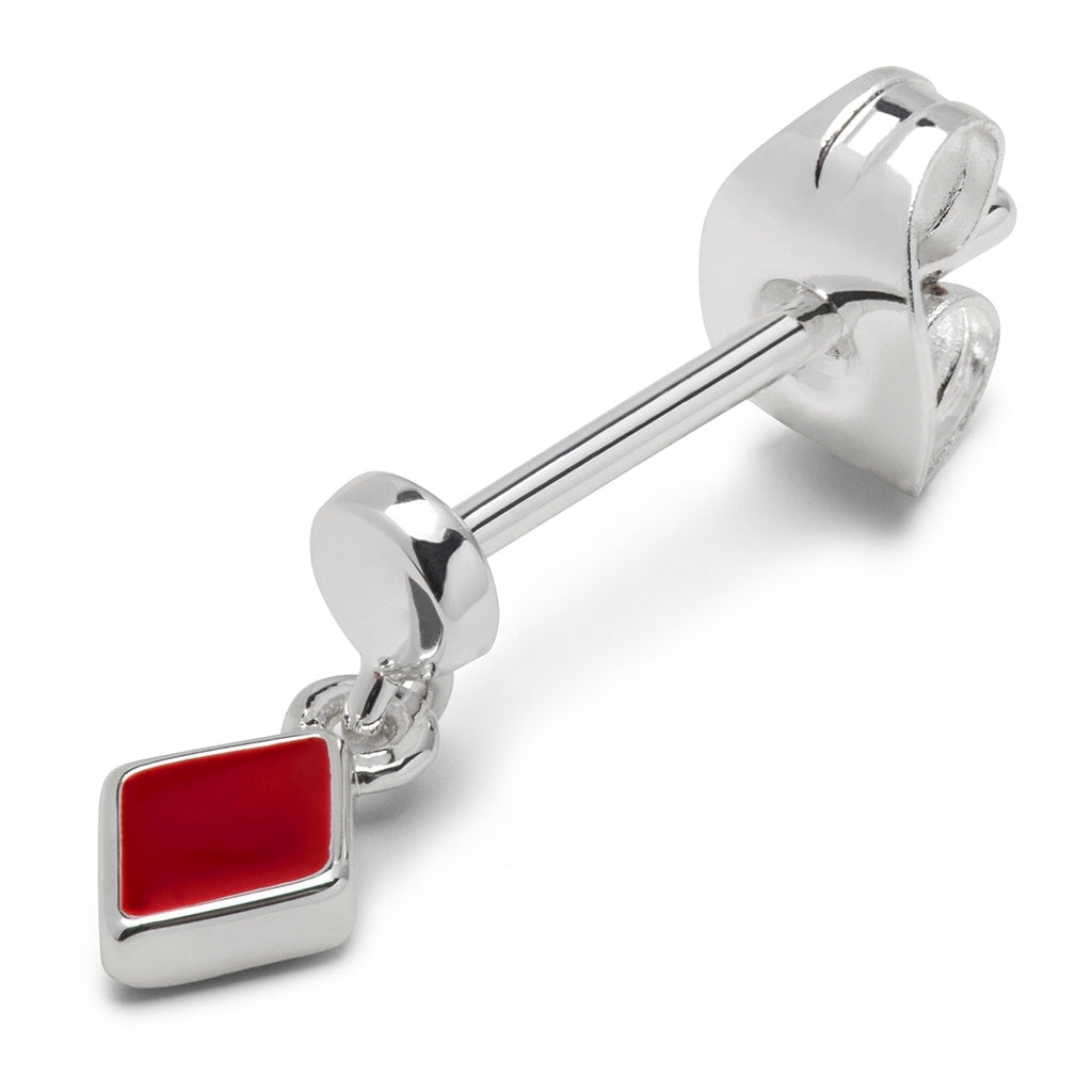 LULU Copenhagen Confetti Dangling örhänge 1 st silverpläterad Ear stud, 1 pcs Passion Red