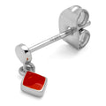 Confetti Dangling örhÀnge 1 st silverplÀterad - Passion Red