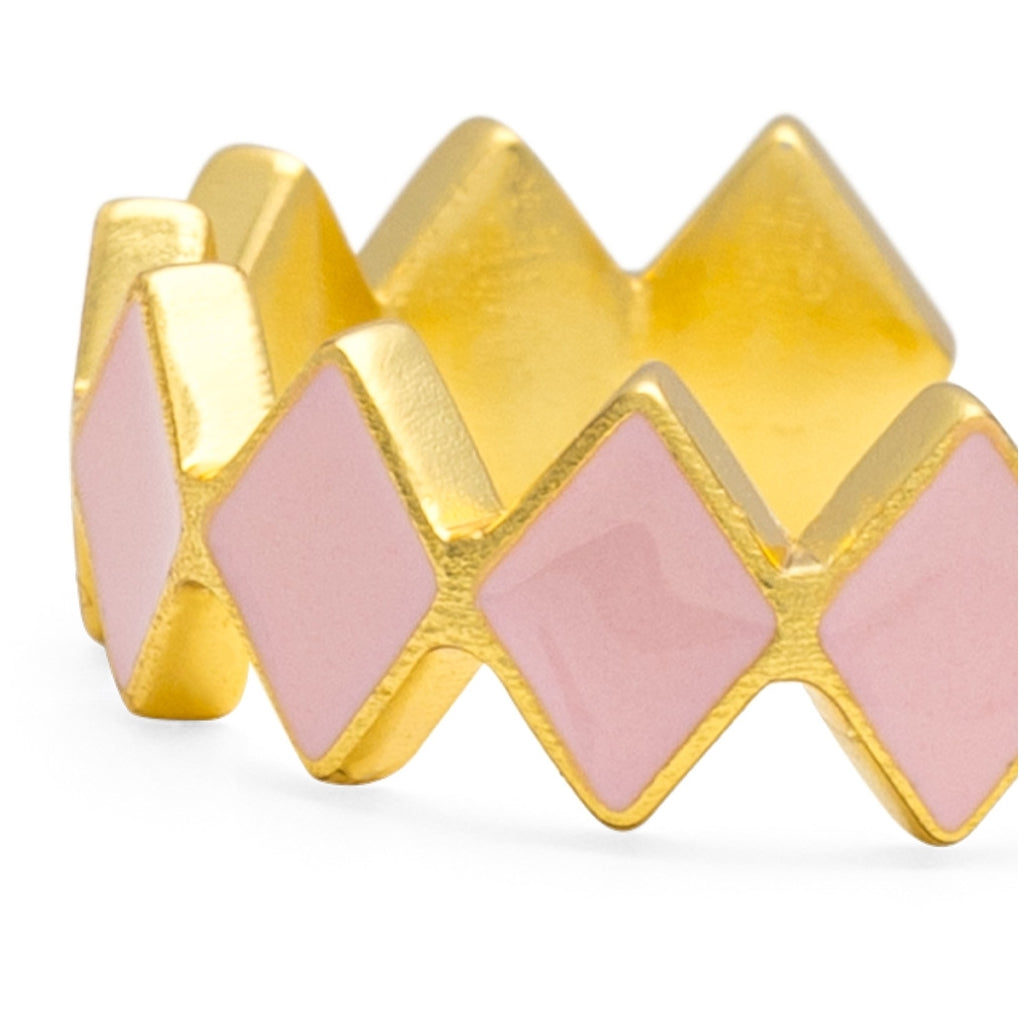 LULU Copenhagen Confetti Hoops Par guldplÀterad Hoops Ljusrosa
