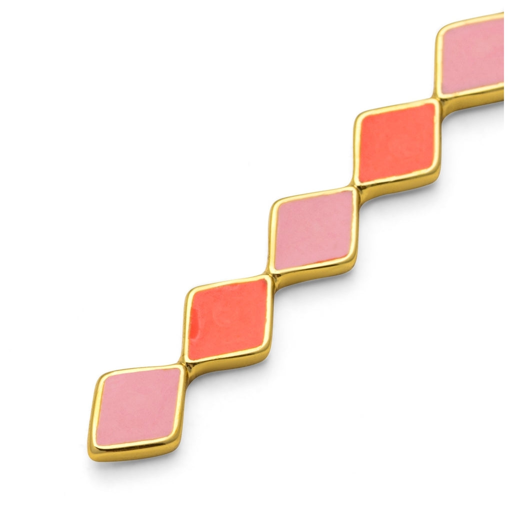 LULU Copenhagen Confetti Long örhÀnge 1 st guldplÀterad Ear stud, 1 pcs Orange Coral - Light Pink