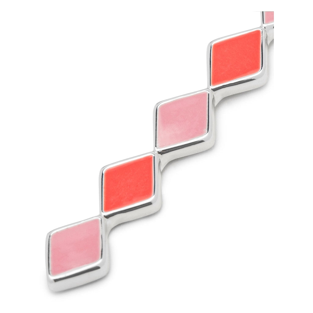 LULU Copenhagen Confetti Long örhÀnge 1 st silverplÀterad Ear stud, 1 pcs Orange Coral - Light Pink