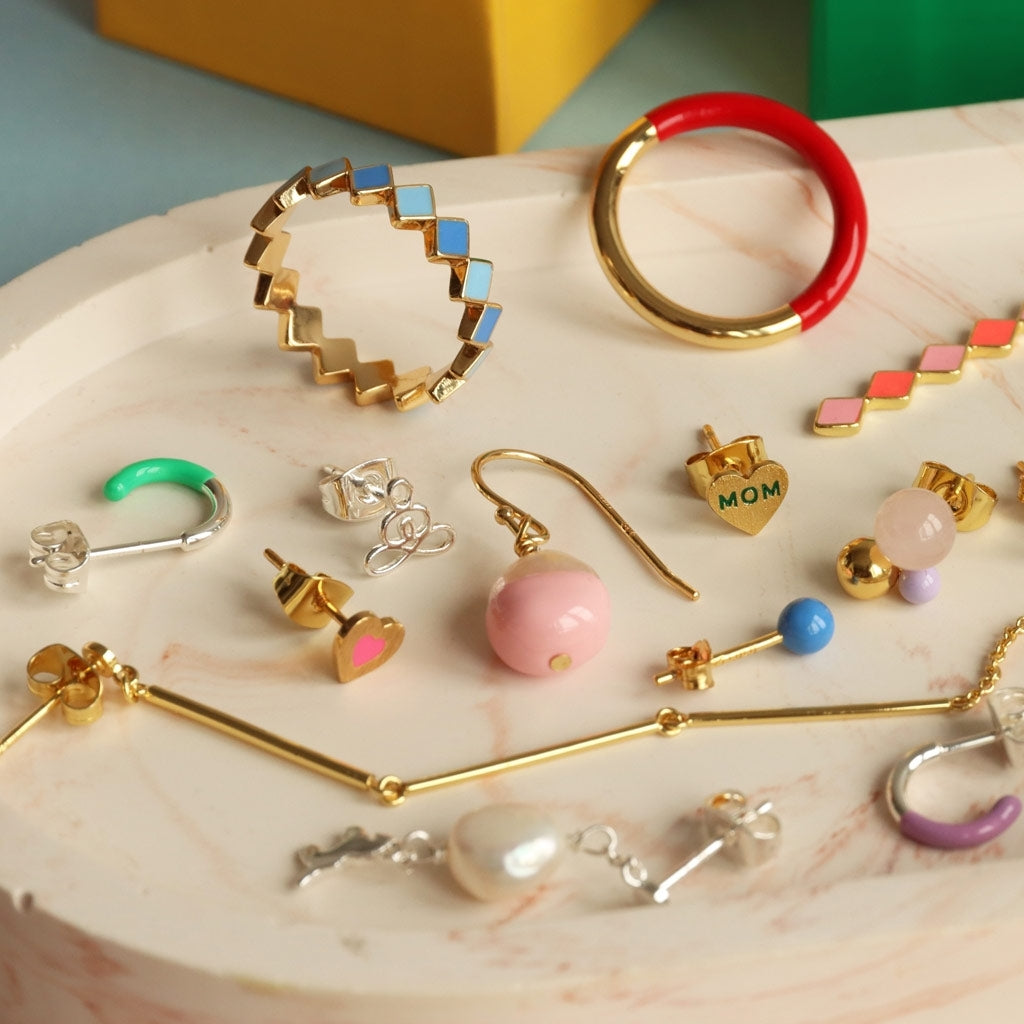 LULU Copenhagen Confetti Ring guldplÀterad Rings BlÄ