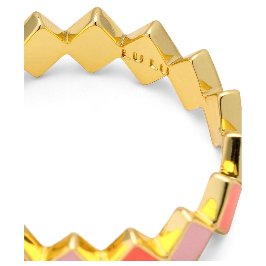 LULU Copenhagen Confetti Ring guldplÀterad Rings Pink