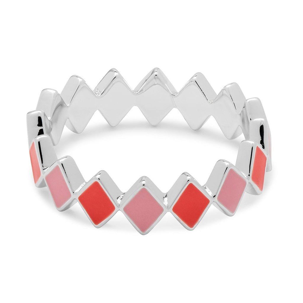 LULU Copenhagen Confetti Ring Silver Rings Pink