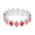 Confetti Ring Silver - Pink