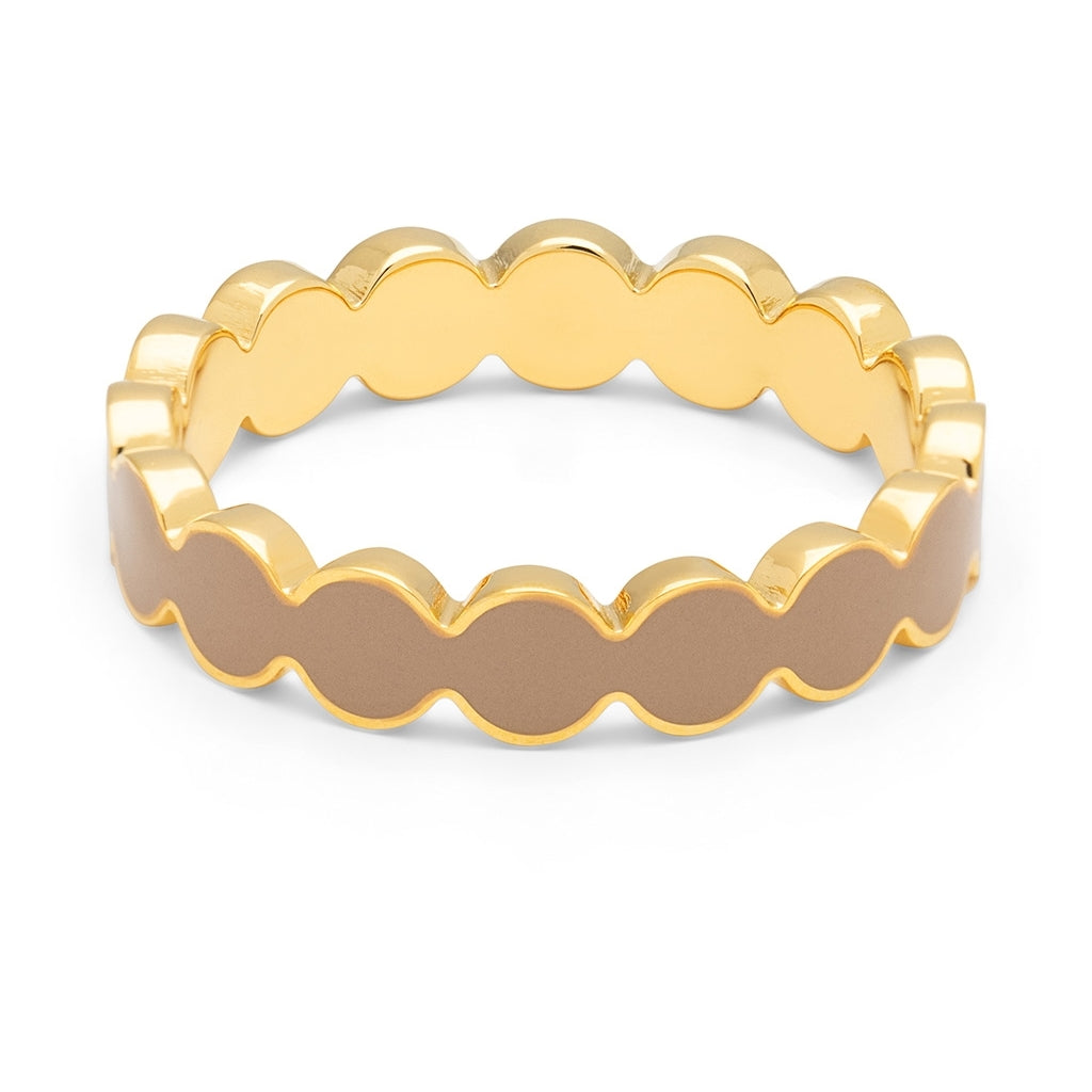 LULU Copenhagen Connected Circles Ring Rings Mocha Mousse