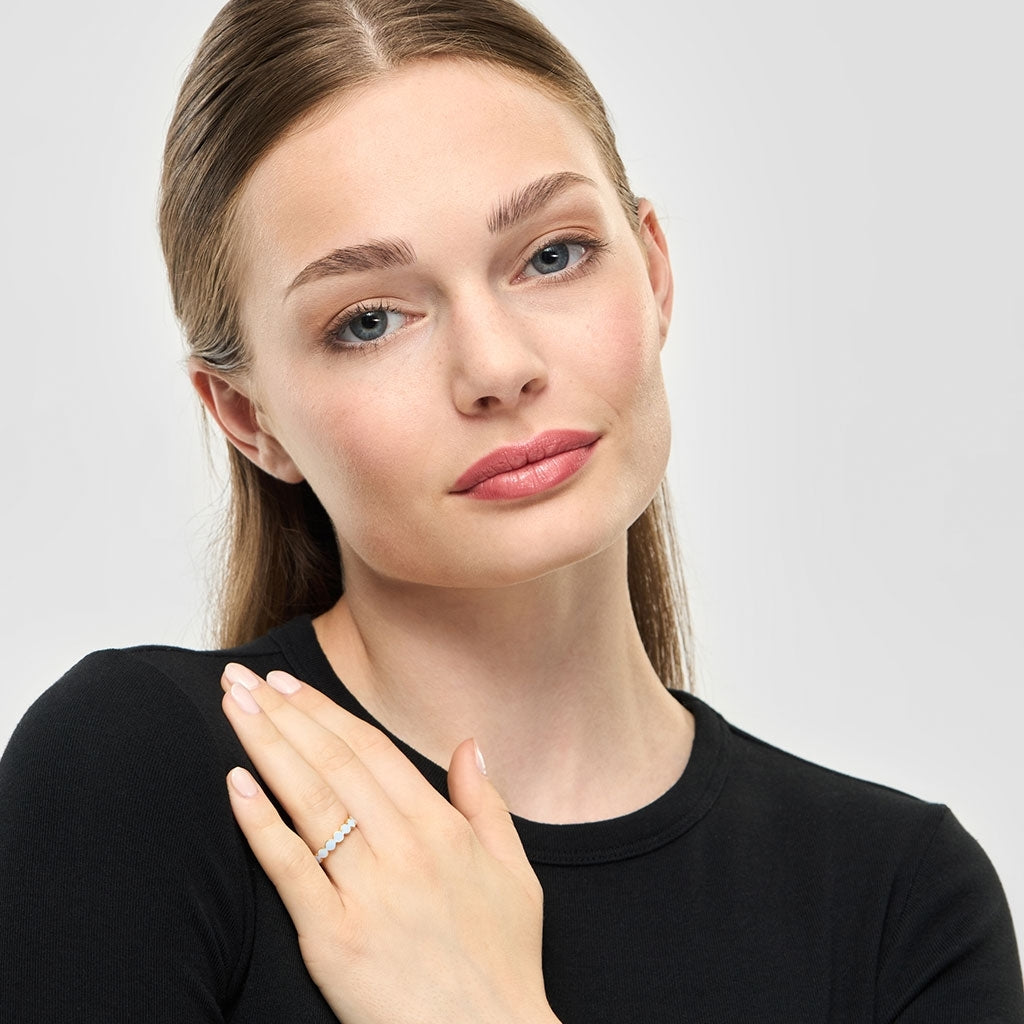 LULU Copenhagen Connected Circles Ring Rings Skyride Blue