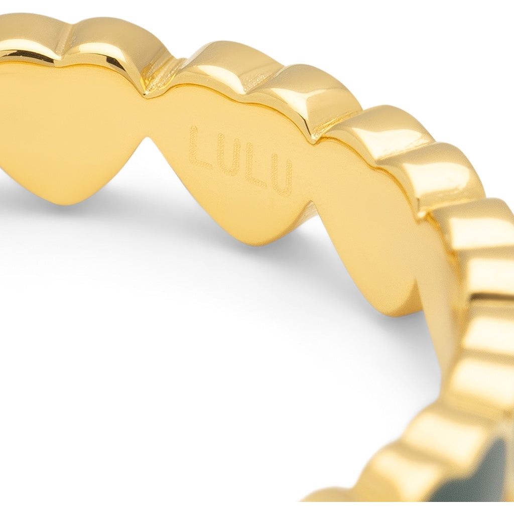 LULU Copenhagen Connected Hearts Ring Rings North Sea Green