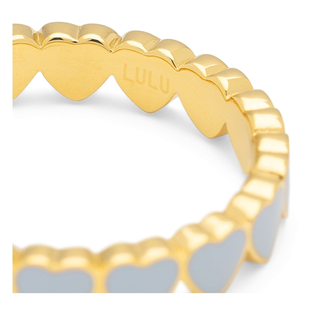 LULU Copenhagen Connected Hearts Ring Rings Skyride Blue
