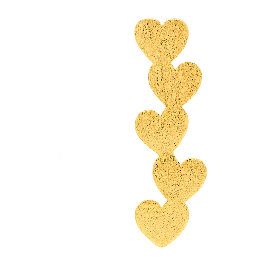 LULU Copenhagen Connected Hearts örhänge 1 st Ear stud, 1 pcs Guldpläterad