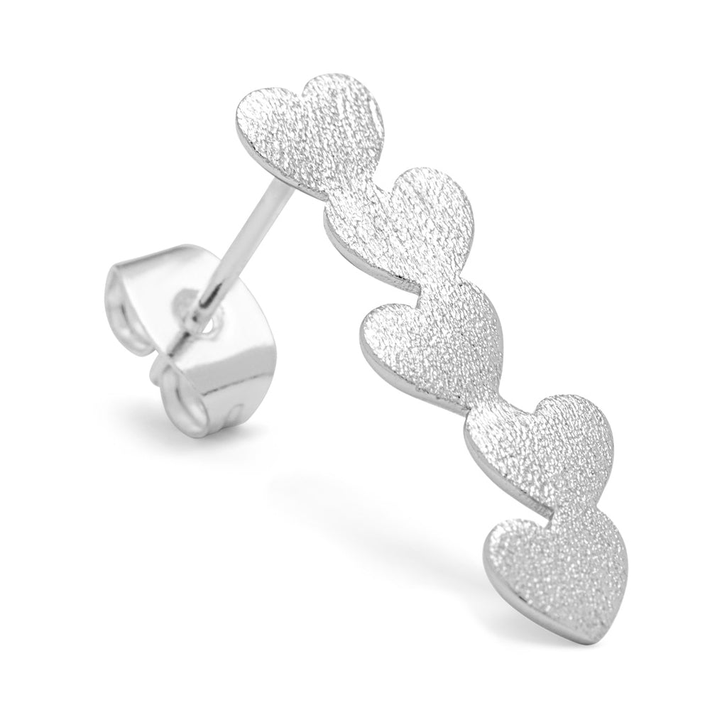 LULU Copenhagen Connected Hearts örhÀnge 1 st Ear stud, 1 pcs Silver Plated