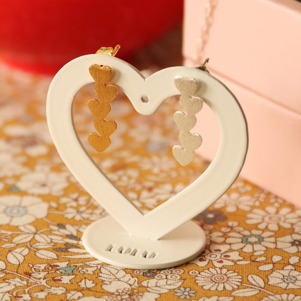 LULU Copenhagen Connected Hearts örhÀnge 1 st Ear stud, 1 pcs Silver Plated