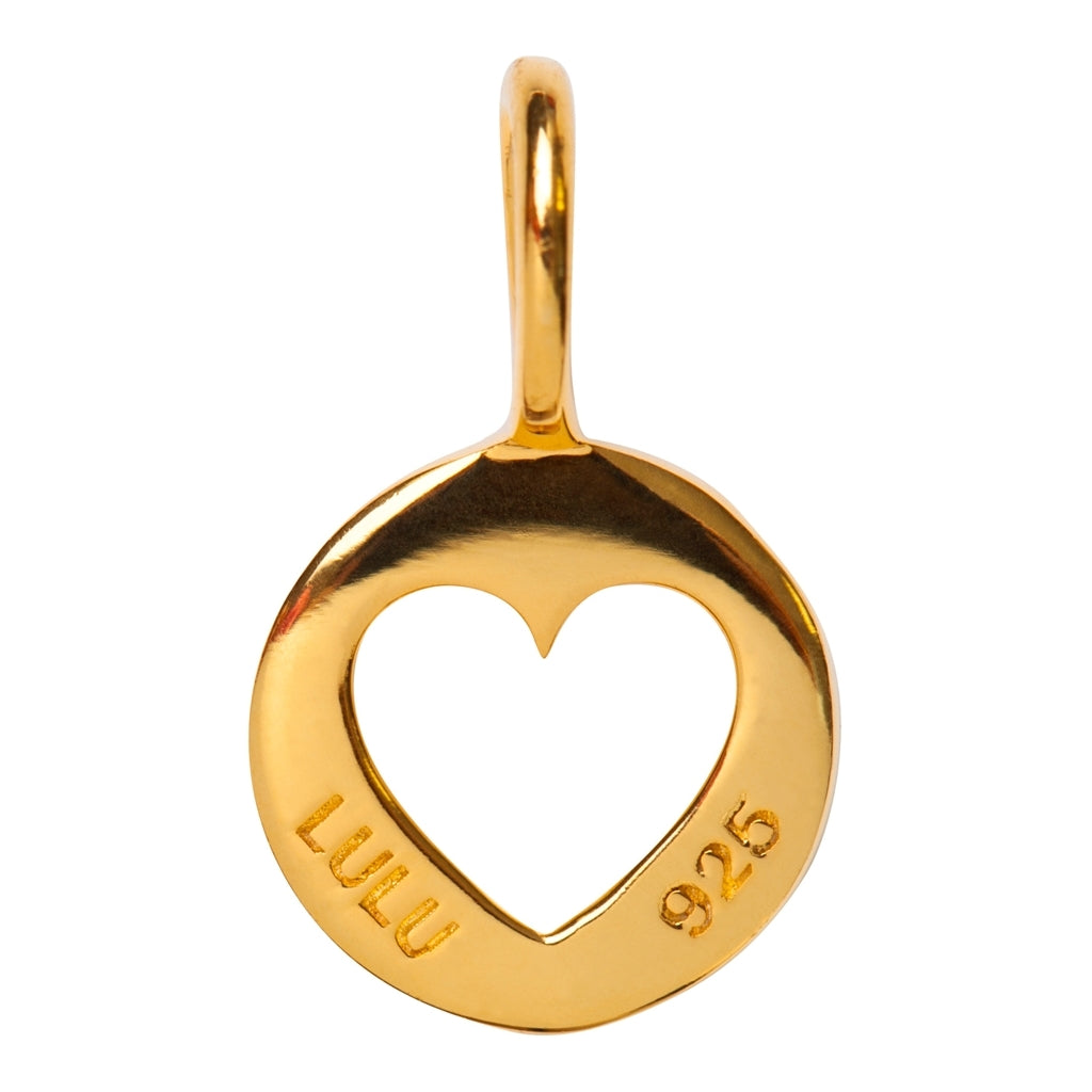 LULU Copenhagen Cut Out Heart hängsmycke Pendents Guldpläterad