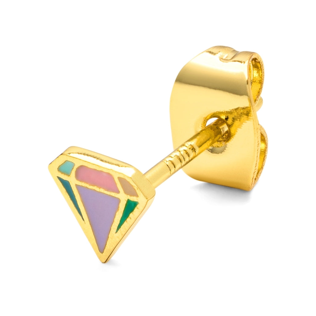 LULU Copenhagen Diamond Cut Small örhÀnge 1 st Ear stud, 1 pcs MÄngfÀrgad