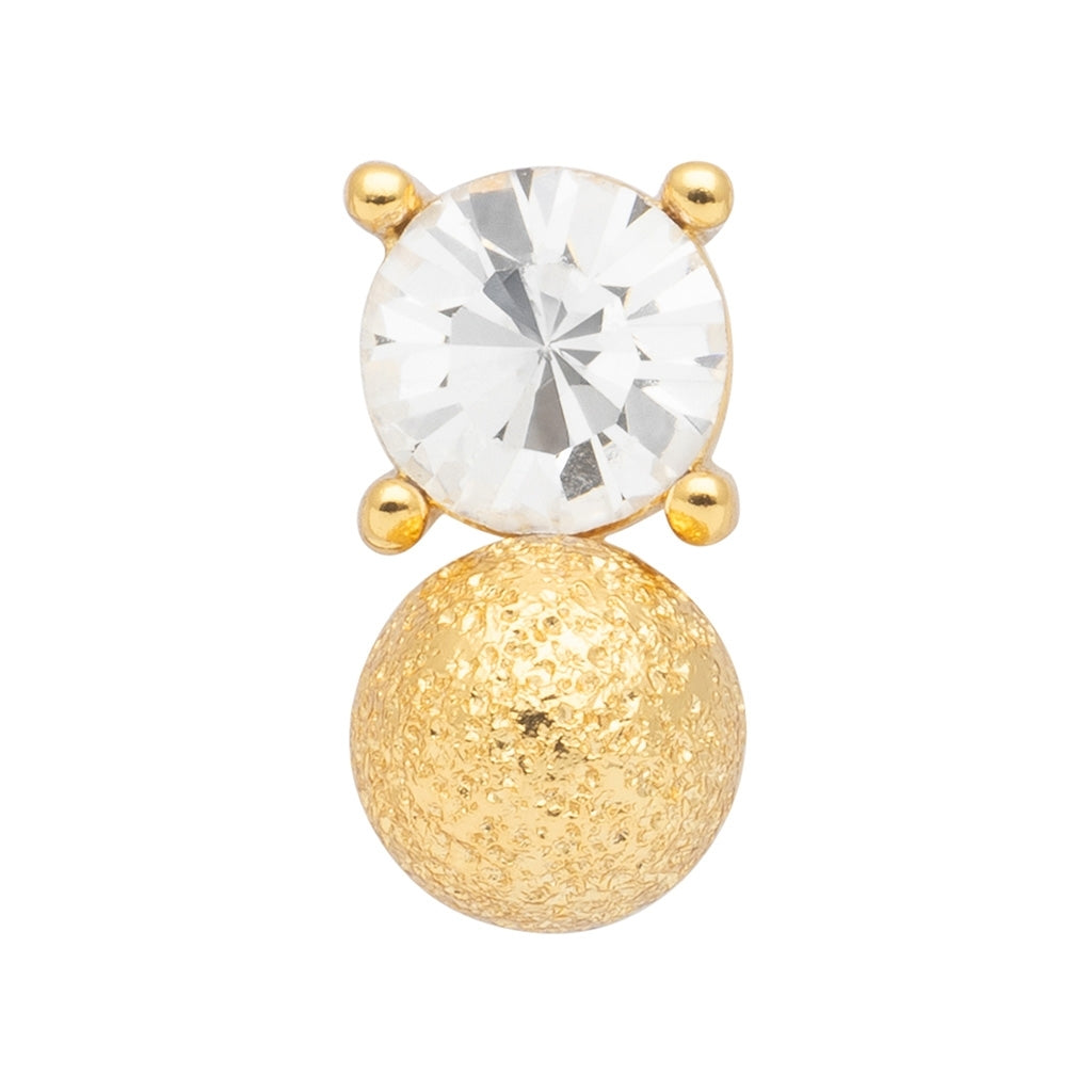 LULU Copenhagen Diamond Eye 1 st Ear stud, 1 pcs Gold Plated/Crystal