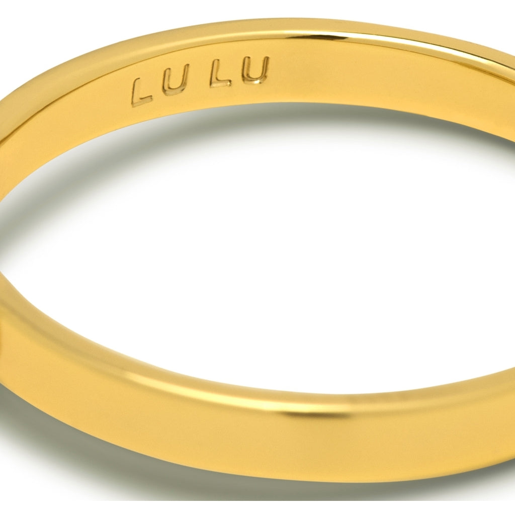 LULU Copenhagen Diamond Ring Large guldplÀterad Rings Buttercream