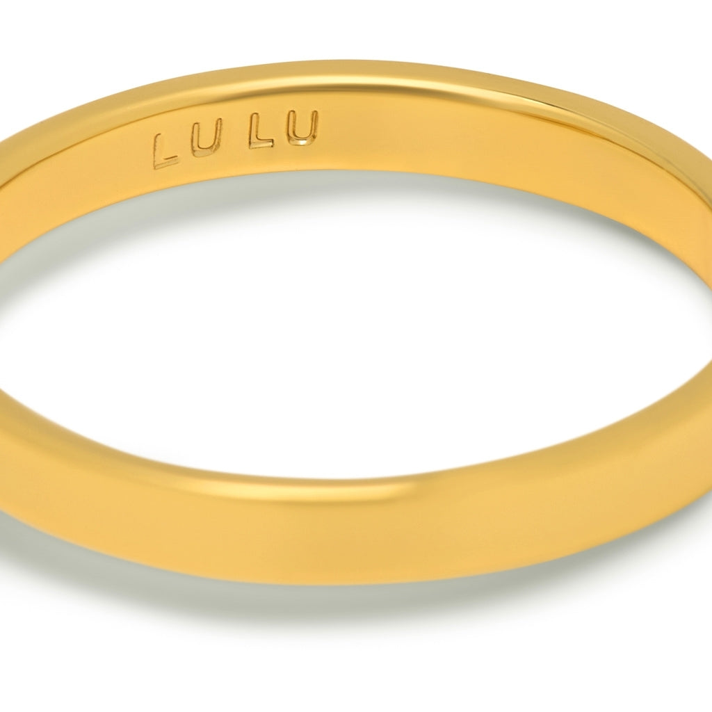 LULU Copenhagen Diamond Ring Large guldplÀterad Rings Ljusgrön