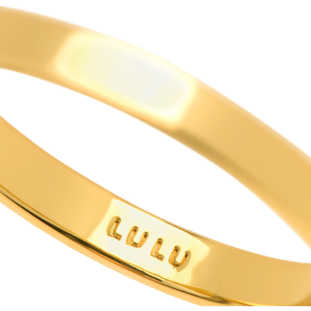 LULU Copenhagen Diamond Ring Small guldplÀterad Rings Ljusgrön