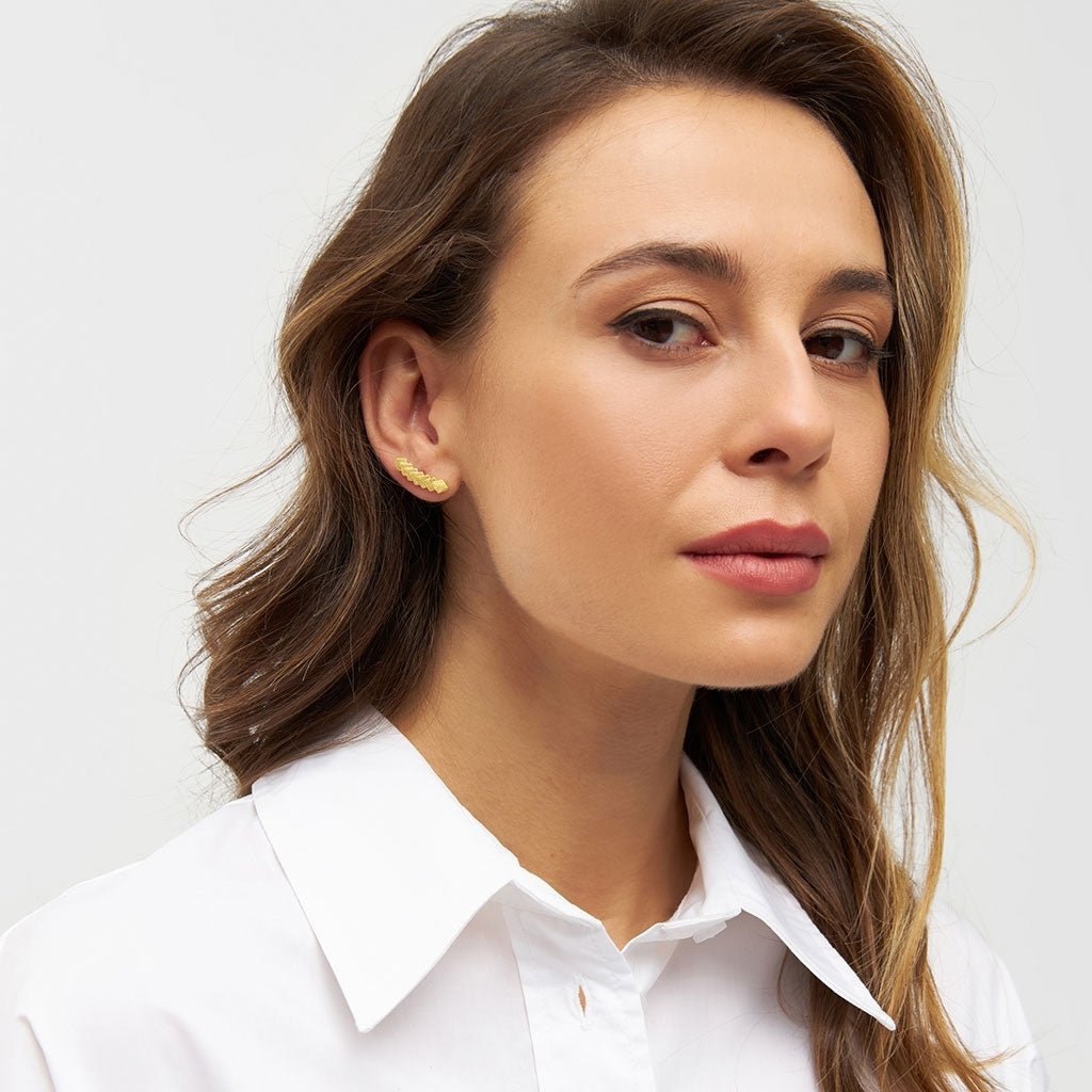 LULU Copenhagen Domino 7 örhänge 1 st Ear stud, 1 pcs Guldpläterad