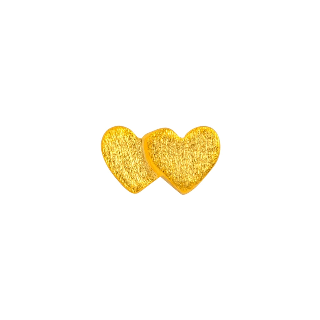 LULU Copenhagen Domino Hearts 2 örhänge 1 st Ear stud, 1 pcs Guldpläterad