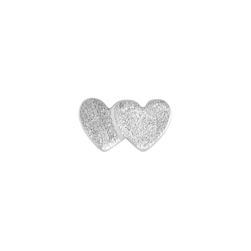 LULU Copenhagen Domino Hearts 2 örhänge 1 st Ear stud, 1 pcs Silver