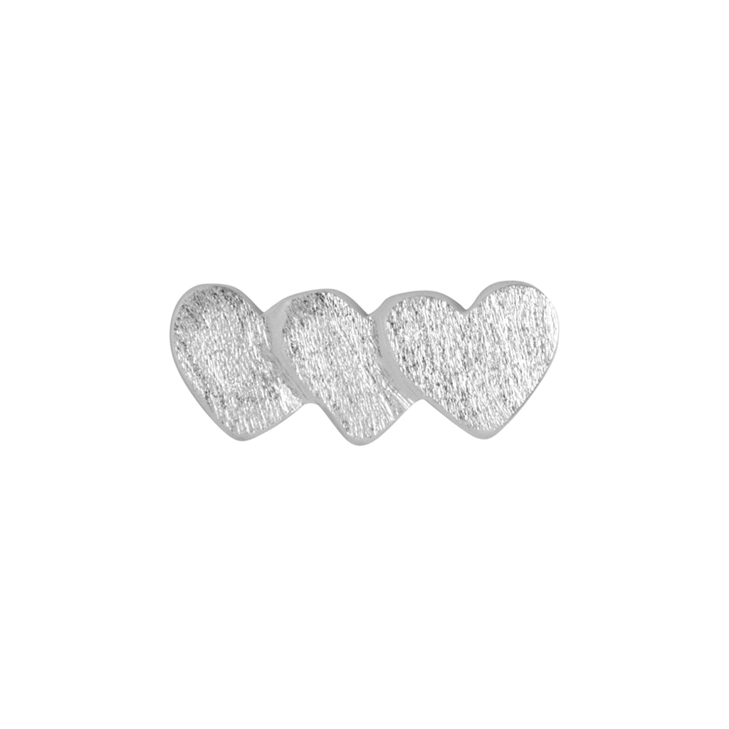 LULU Copenhagen Domino Hearts 3 örhänge 1 st Ear stud, 1 pcs Silver