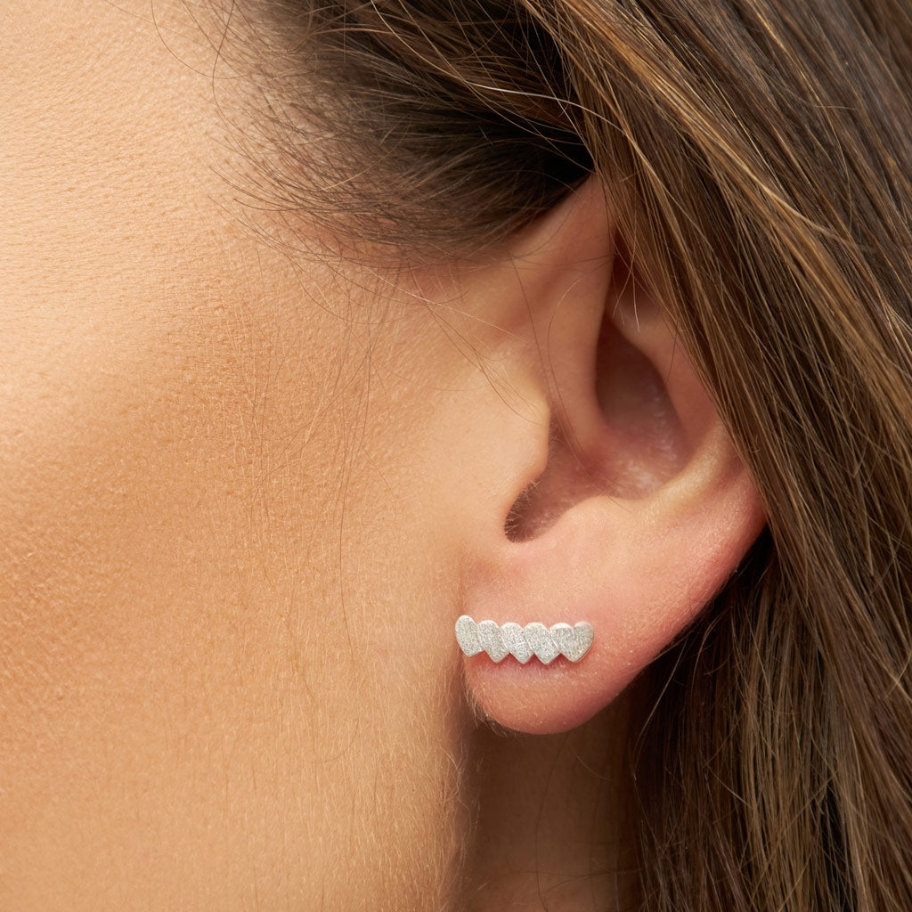 LULU Copenhagen Domino Hearts 5 örhänge 1 st Ear stud, 1 pcs Silver