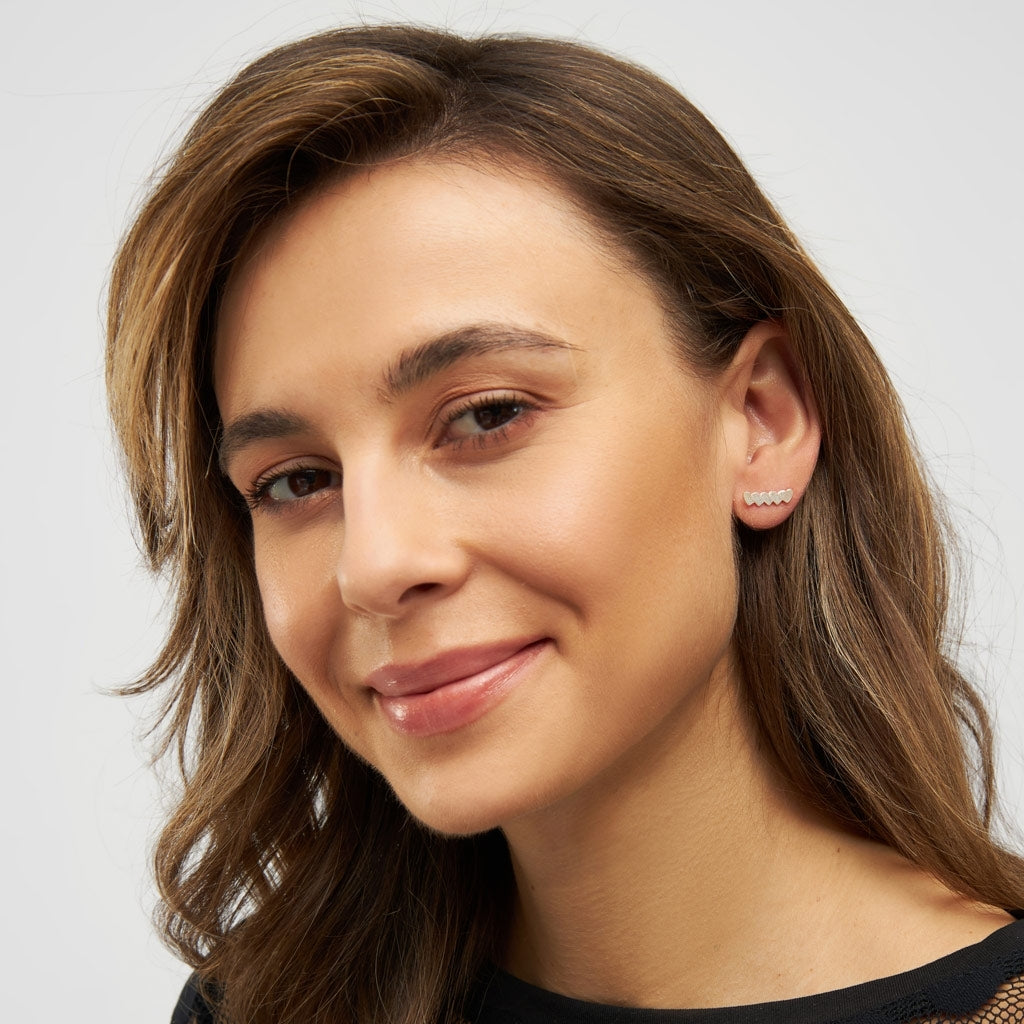 LULU Copenhagen Domino Hearts 5 örhÀnge 1 st Ear stud, 1 pcs Silver