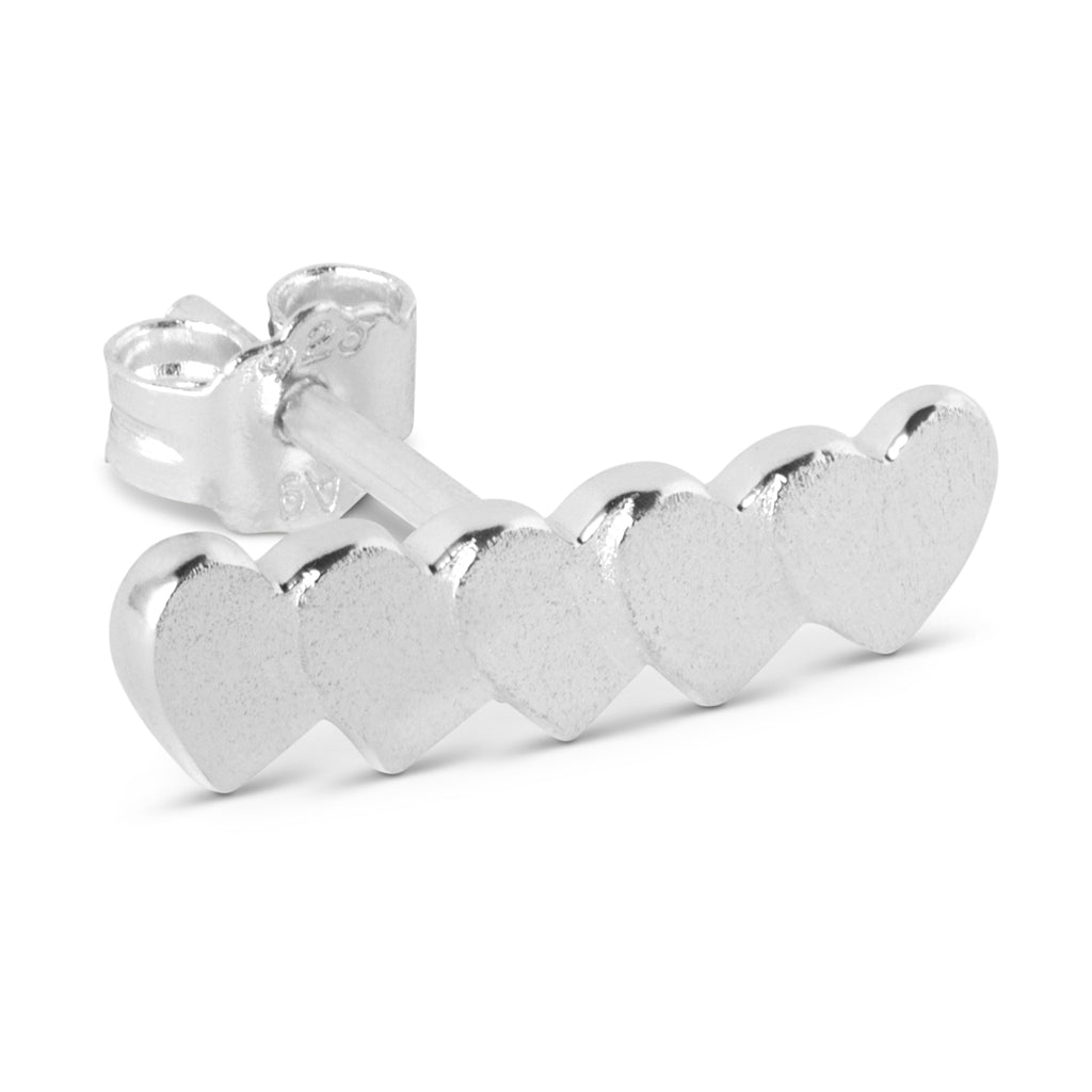 LULU Copenhagen Domino Hearts 5 örhÀnge 1 st Ear stud, 1 pcs Silver