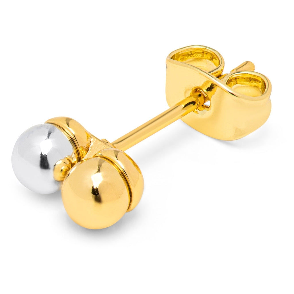 LULU Copenhagen Double Color Ball örhänge 1 st Ear stud, 1 pcs Gold-Silver