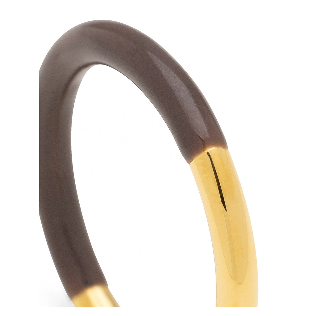 LULU Copenhagen Double Color Ring guldplÀterad Rings Cocoa Powder