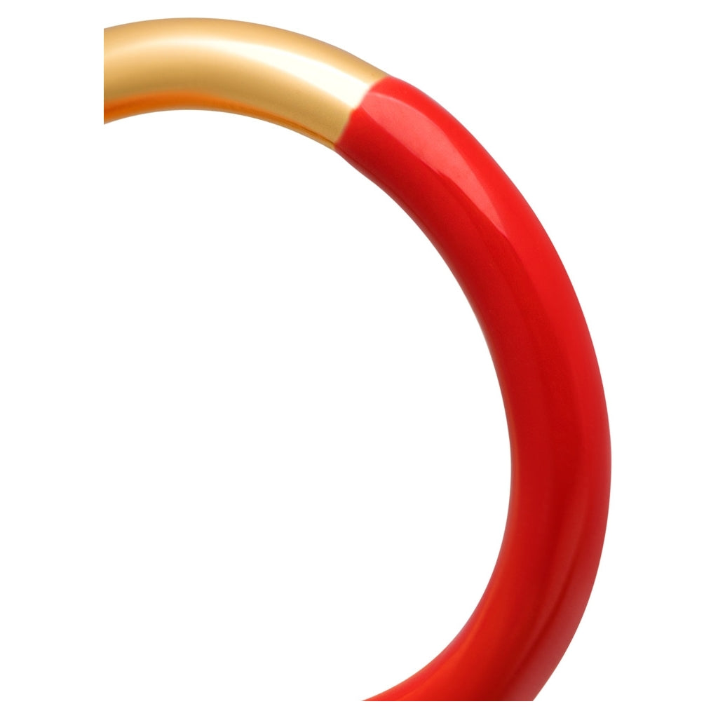 LULU Copenhagen Double Color Ring guldplÀterad Rings Gold/Passion Red