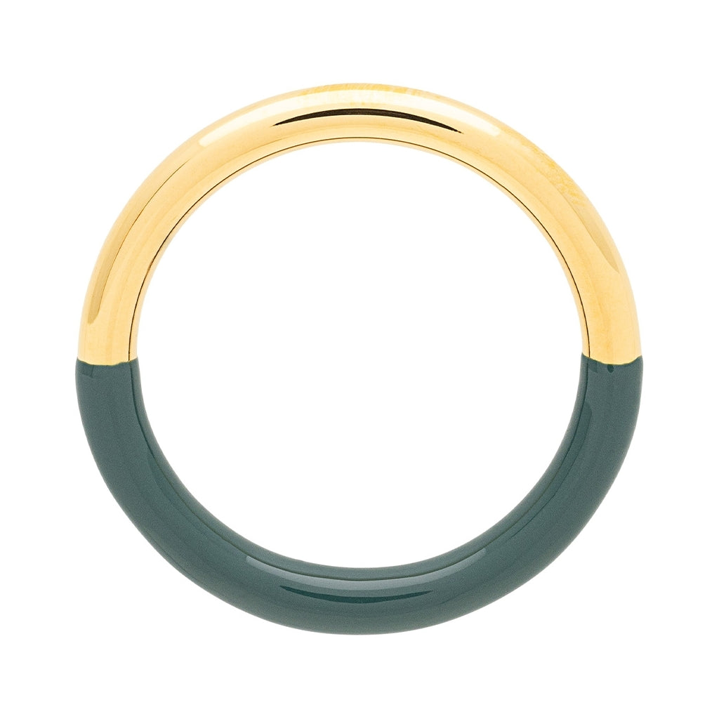 LULU Copenhagen Double Color Ring guldplÀterad Rings North Sea Green