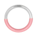 Double Color Ring silver - Silver/Light Pink