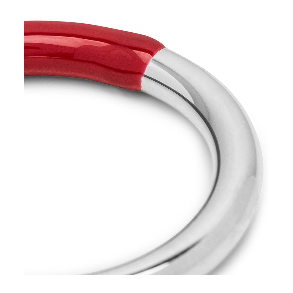 LULU Copenhagen Double Color Ring silver Rings Silver/Passion Red
