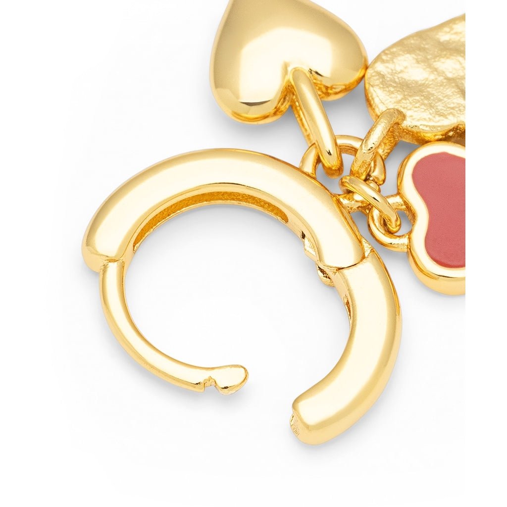 LULU Copenhagen Endless Love 1 st - GuldplaterÀd Ear stud, 1 pcs Passion Red