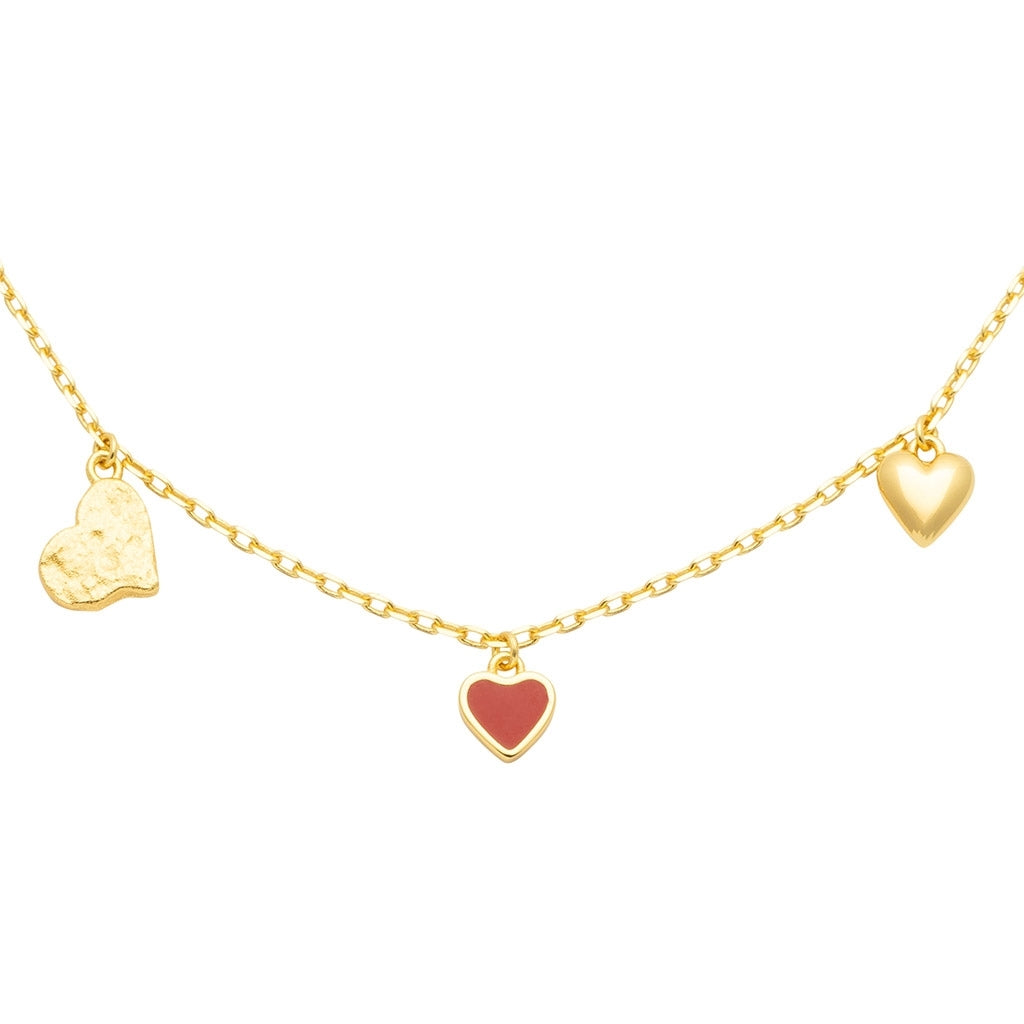 LULU Copenhagen Endless Love Armband - GuldplaterÀd Bracelets Passion Red