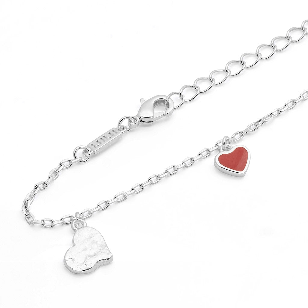 LULU Copenhagen Endless Love Armband - SilverplaterÀd Bracelets Passion Red