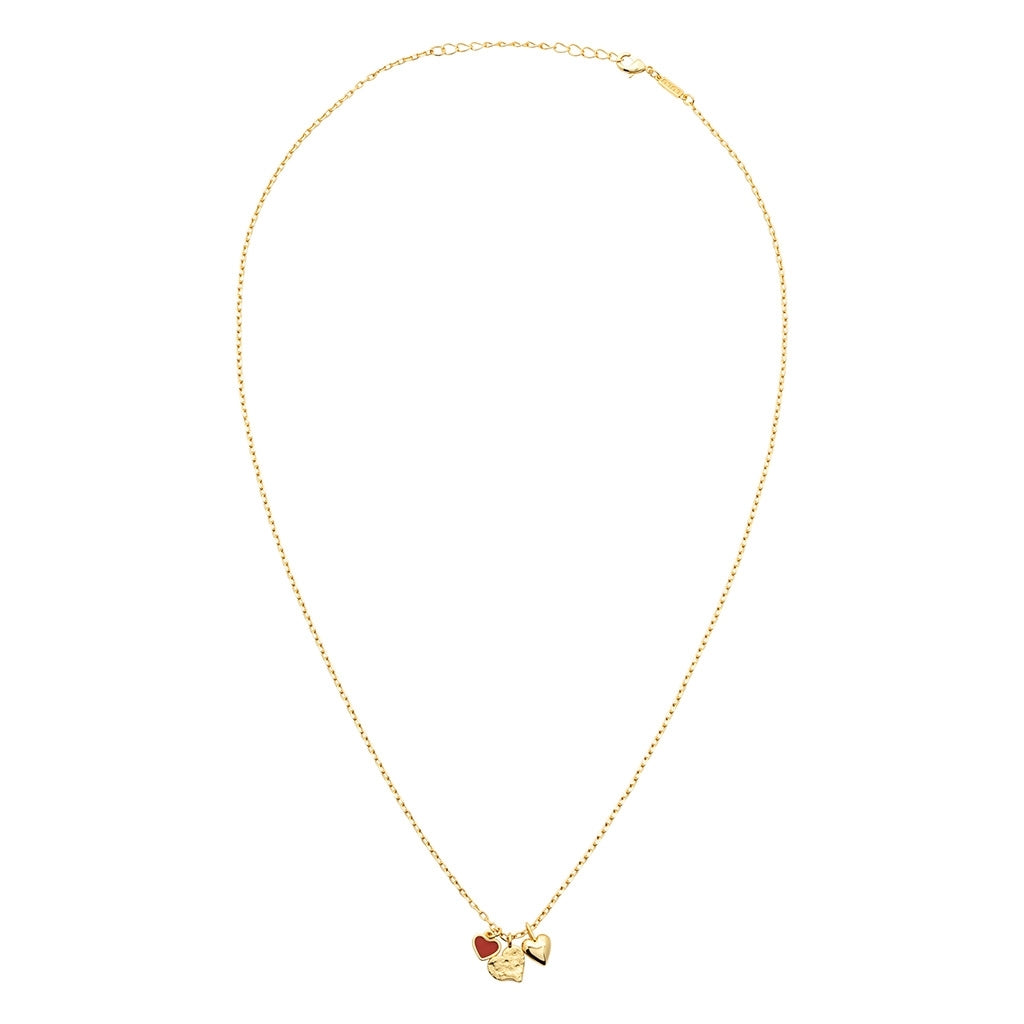 LULU Copenhagen Endless Love Halsband - GuldplaterÀd Necklaces Passion Red