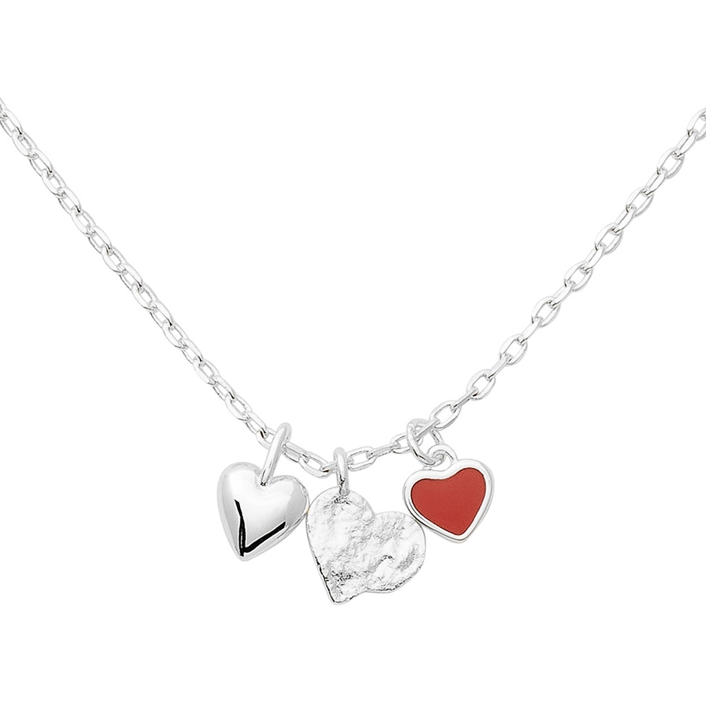 LULU Copenhagen Endless Love Halsband - SilverplaterÀd Necklaces Passion Red