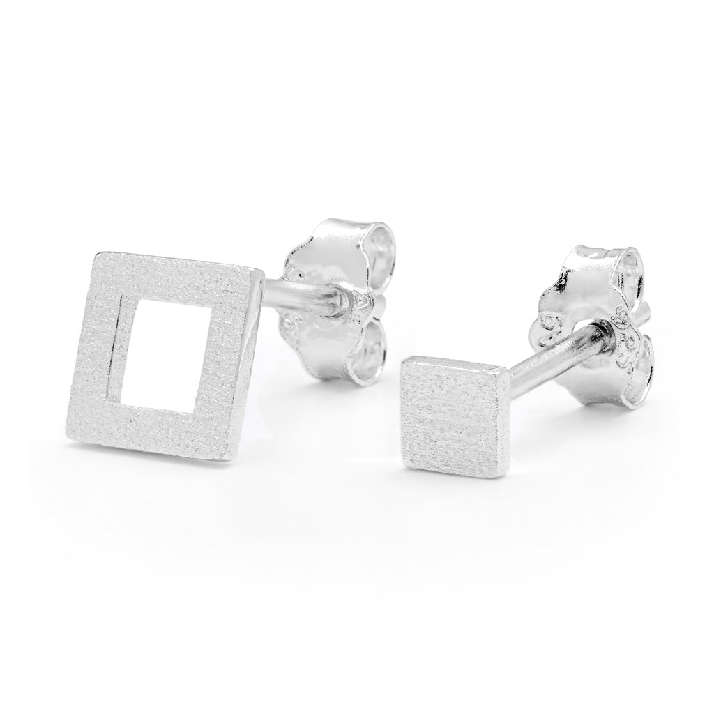 LULU Copenhagen Family ĂrhĂ€ngen par borstad Earrings, pairs Silver