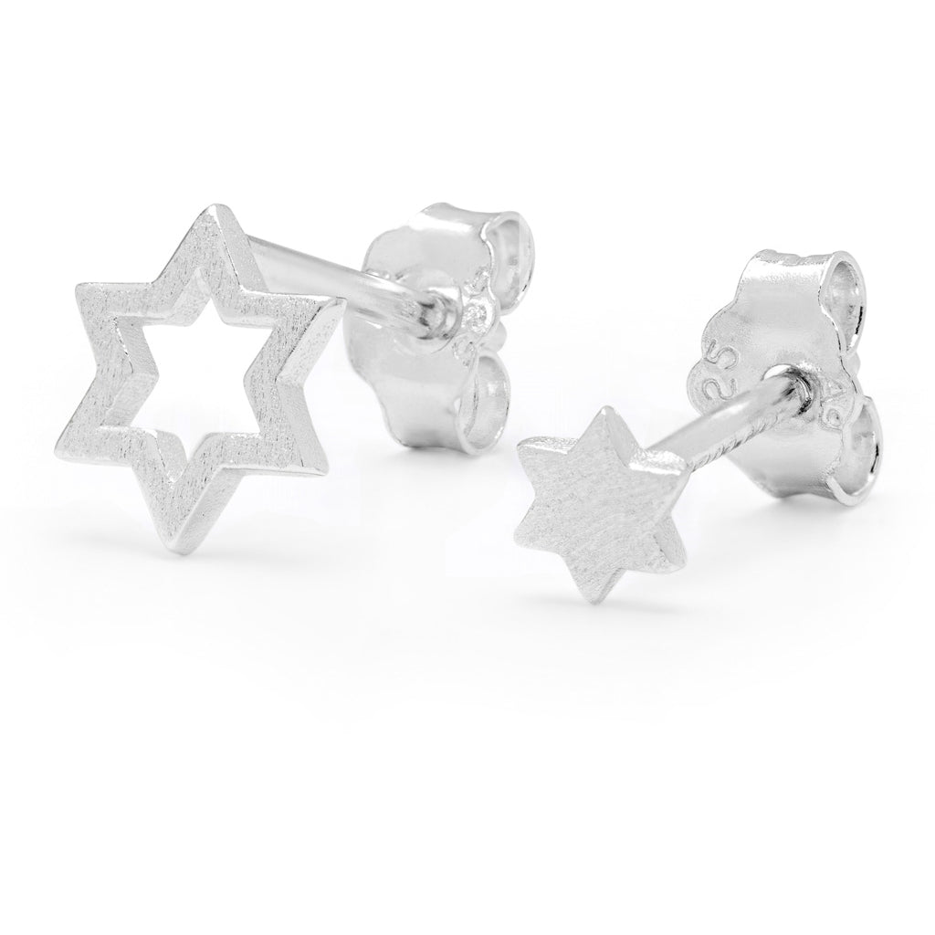 LULU Copenhagen Family Star ĂrhĂ€ngen par Earrings, pairs Silver