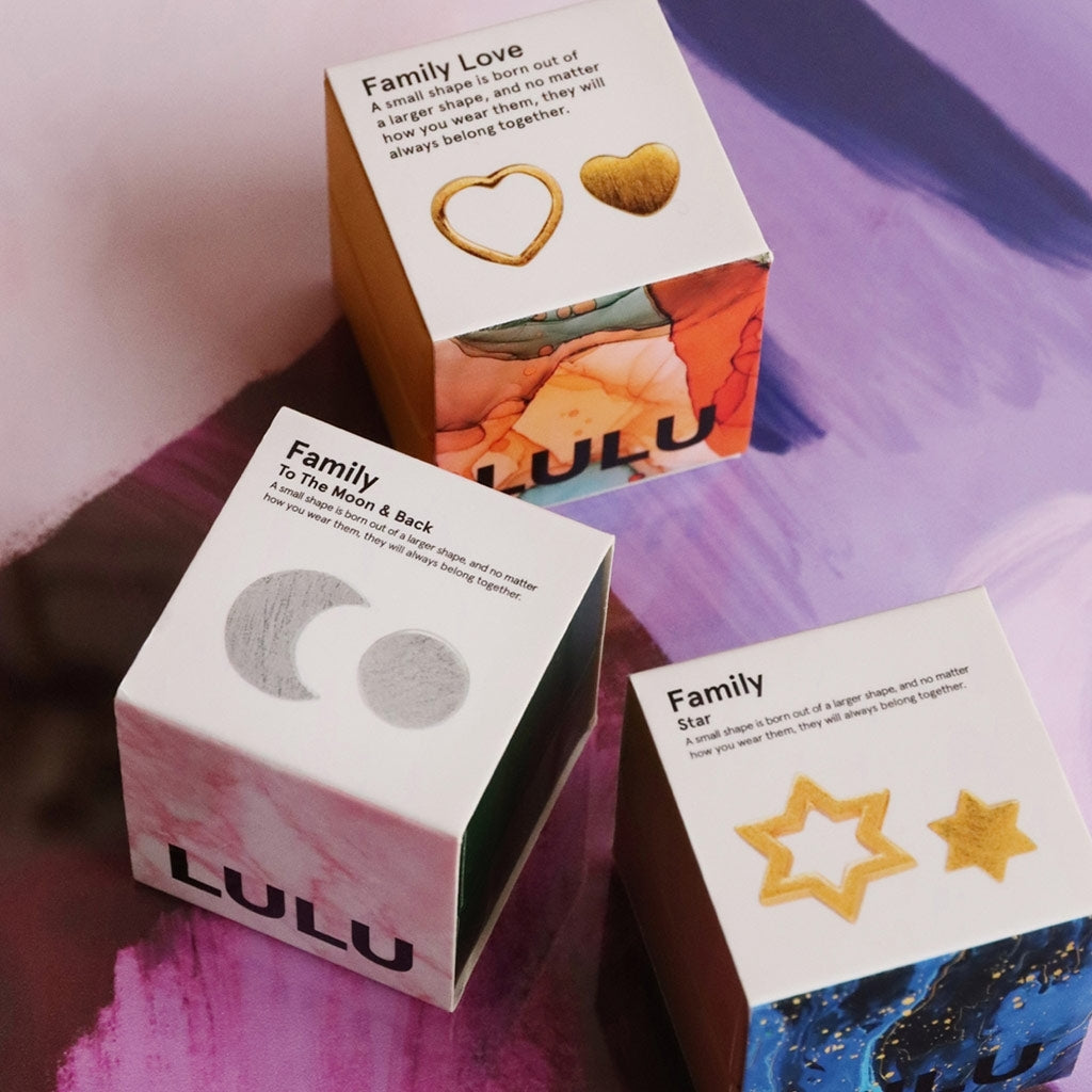 LULU Copenhagen Family To The Moon And Back örhÀngen par Earrings, pairs Silver
