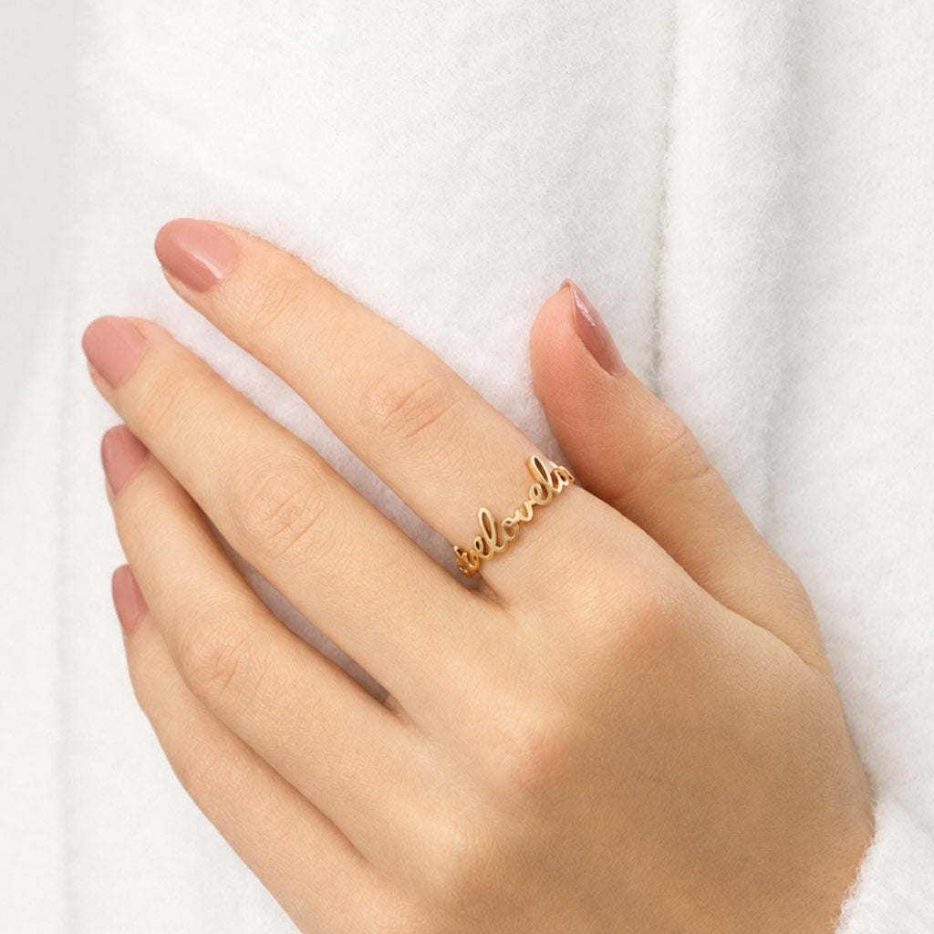 LULU Copenhagen For My Love Ring Rings GuldplÀterad