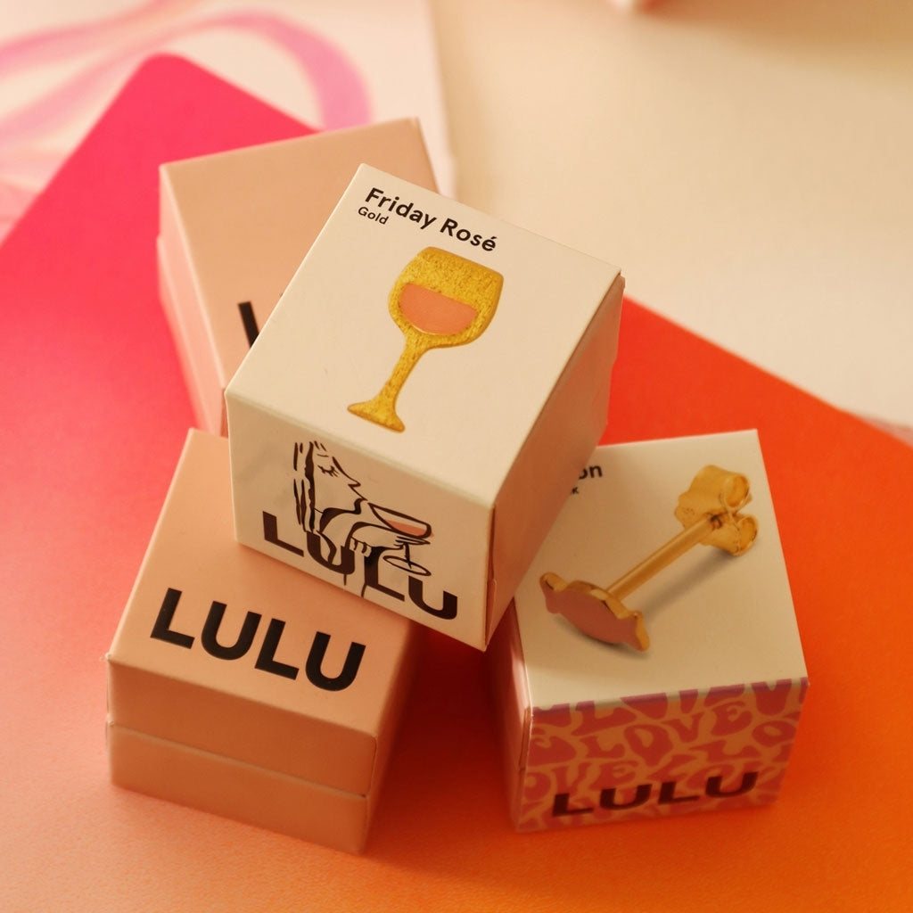 LULU Copenhagen Friday Rosé örhänge 1 st Ear stud, 1 pcs Guldpläterad