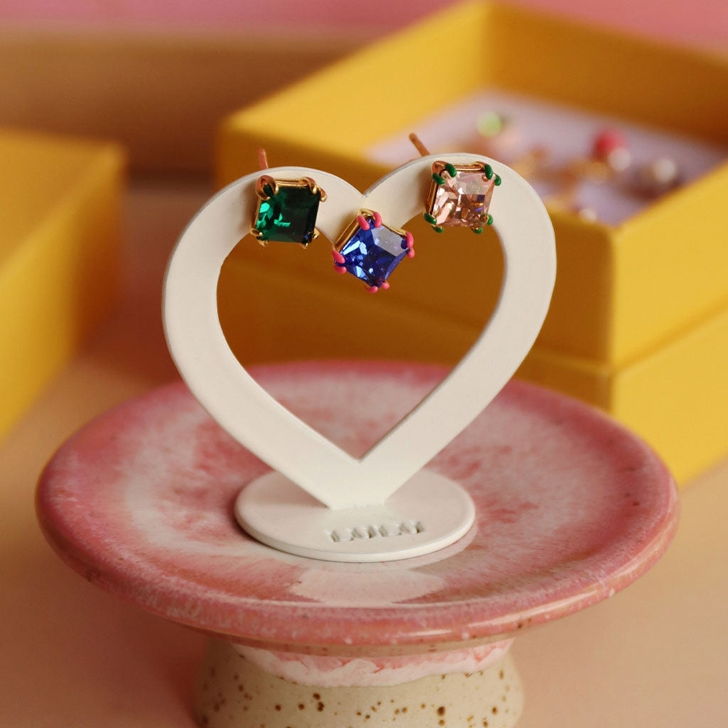 LULU Copenhagen Gala Crystal Bling örhÀnge 1 st Ear stud, 1 pcs Emerald/Gold Plated