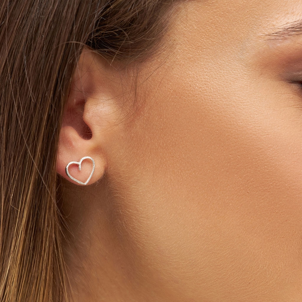 LULU Copenhagen Happy Heart örhänge 1 st Ear stud, 1 pcs Silver Plated